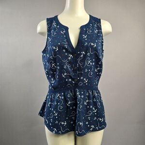 Tommy Hilfiger Navy Top with Red and White Accents R2